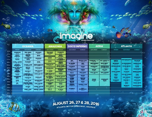 imagine music festival daily schedule and single day tickets