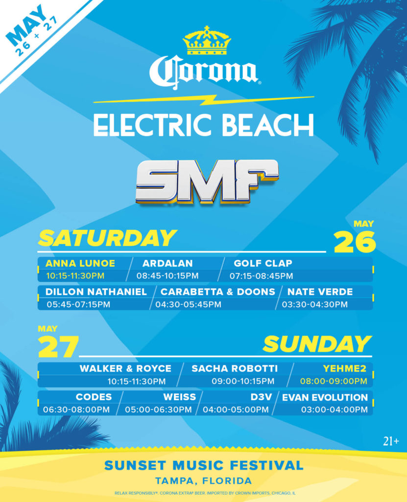 Sunset Music Festival 2018 & Corona Extra Presents: Corona Electric Beach at SMF Tampa 1