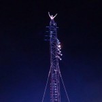 front shot of tower guy