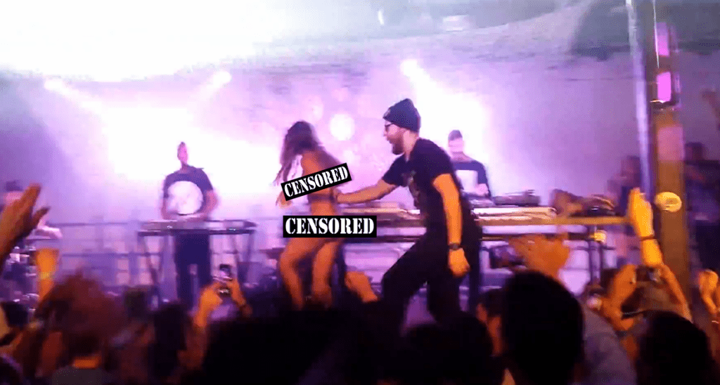 Naked Girl Jumps on Stage At Keys N Krates Show In Tampa (VIDEO) 4