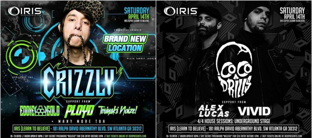 Iris Presents to Kick Off Brand New Music Venue with Headliners Crizzly and COCODRILLS 1