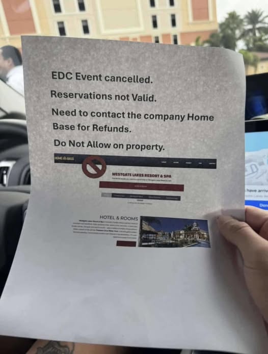 home and bass cancelled note from resort